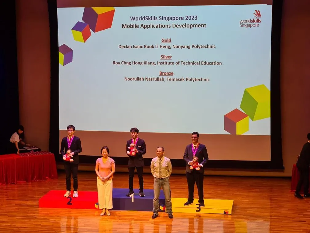 WorldSkills Singapore Mobile Applications Development medal ceremony